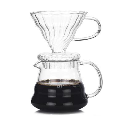 China High Borosilicate Glass Coffee Maker Custom Packing Manual Glass Jar Stocked for sale