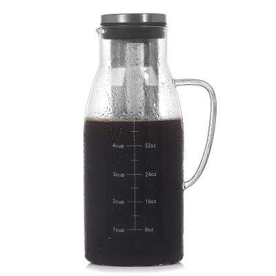 China WITH LID 1500ml High Borosilicate Glass Cup Glass Heated Coffee Teapot With Lid for sale