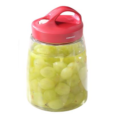 China Transparent Glass Food Storage Container Household Vegetable Food Sealed Storage Jars for sale