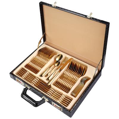 China NEW 48 PCS Viable Wholesale Gift Box 410 Stainless Steel Kitchen Cutlery Cutlery for sale