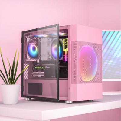 China With Side Panel Window Door Tempered Glass Side Panel Opening Gaming Computer Cases And Towers for sale