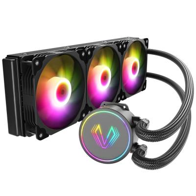 China Black Computer Case Dropshipping Fan CPU Water Cooler Fans Water Pump Liquid Cooler RGB ARGB PWM For PC Gaming for sale