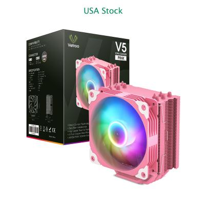 China Cooler Pink Computer Case Vetroo V5 Computer CPU Fan for sale