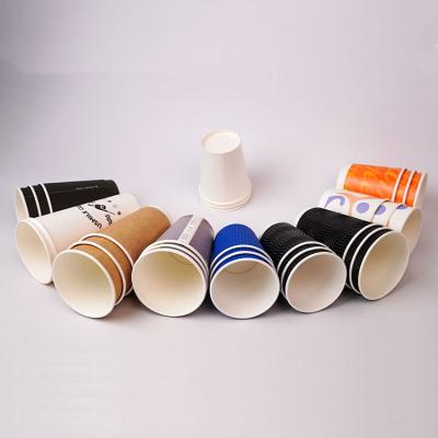 China 12oz 16oz Custom Printed Biodegradable Eco-Friendly Disposable Paper Cup Food Grade Paper Tea Single Wall Disposable Coffee Cup for sale