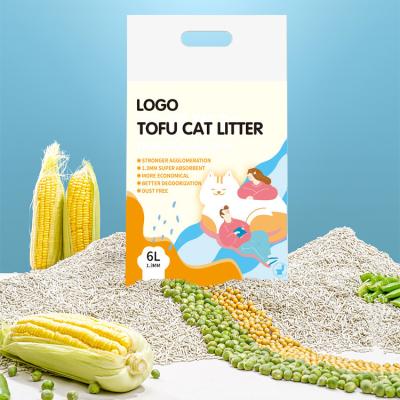 China Pea Fiber OEM/ODM Coffee Scented Dust Proof Strong Clumping Ball Shaped Cleaning Bentonite Cat Litter Tofu Cat Litter Mixed Cat Litter for sale