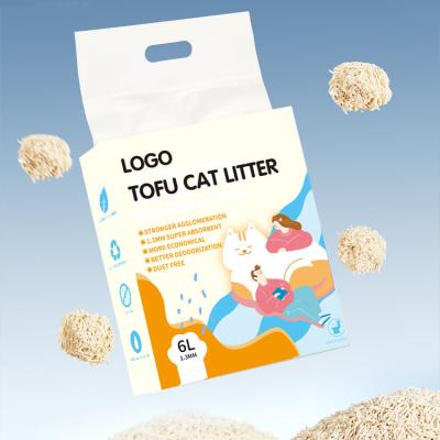 China Pea Fiber Tofu Cat Litter 5 Flavors Tofu Cat Litter Wholesale Pet Shop Cat Litter Plant Degradable 6L for sale