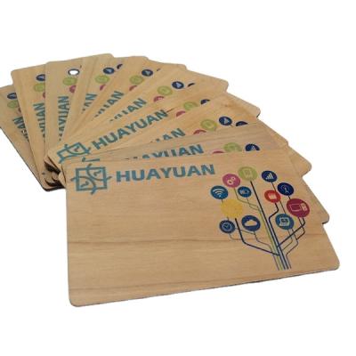 China Custom Classic Eco-Friendly Waterproof/Waterproof Wooden RFID Card MIFARE 1K 4K Card Logo Printed Smart Wooden Key for sale