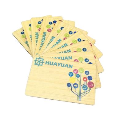 China Classic 1K 4K ECO Wooden Wooden Classic RFID Passive Card Waterproof / Laser Waterproof MIFARE Custom Logo for sale