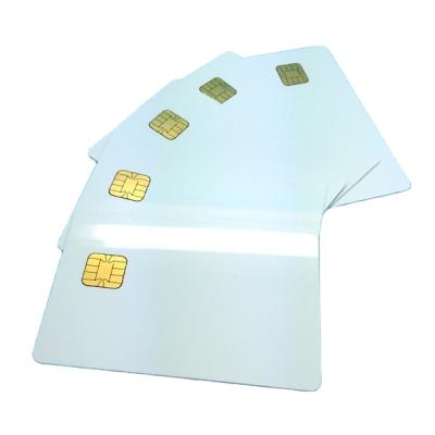 China Passive Waterproof / Waterproof RFID Smart Chip Contact Card SLE5542/4428 Contact Card Identification Smart Card in White for sale