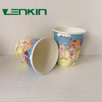 China Disposable Part Supplies Coffee Set Of Paper Cup 4oz 7oz 5oz Plate Anti Customized Napkins Cups Dinnerware Kit Birthday Green Boy Western for sale