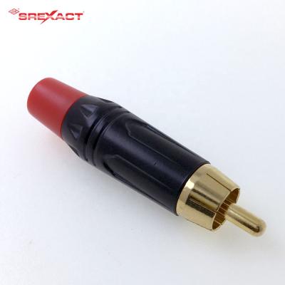 China audio & Video Red Boot OD 6.0 mm RCA Male Plug Connector for sale