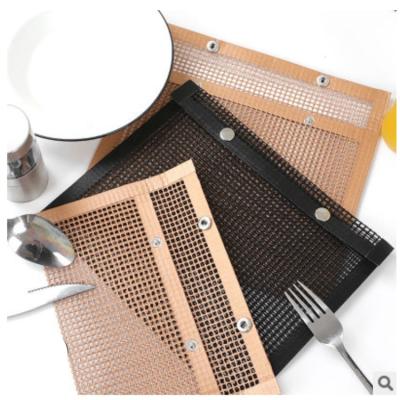 China Easily Cleaned KAIFEI PTFE BBQ Mesh Grill Bag High Tempreture Resistance Nonstick BBQ Net Bag With Coating for sale