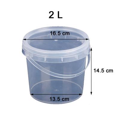 China KAIFEI Small Cheap Clear Food Grade Plastic Bucket With Lid Package Food Grade Plastic Water Bucket With Bin for sale