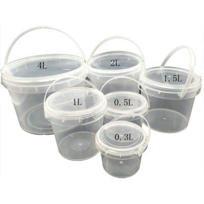 China HOT SELLING Food Grade KAIFEI FOOD GRADE PP PLASTIC BUCKETS WITH LIDS TRANSPARENT BUCKET for sale