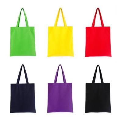 China KAIFEI Cheap Colorful Handled Toe Bag Canvas Grocery Bag With Eco-friendly Material Empty Bag for sale