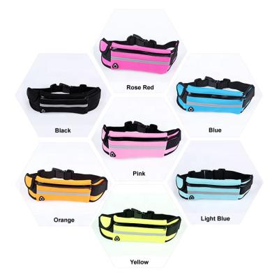 China High Quality Fluorescence KAIFEI Pocket Sports Fluorescence Running Waist Bag Safe Belt For Mobile Phone for sale