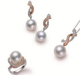 China Female 925 Sterling Silver Fashion Gold Plated / Pearl Stud Earrings / Necklace for sale