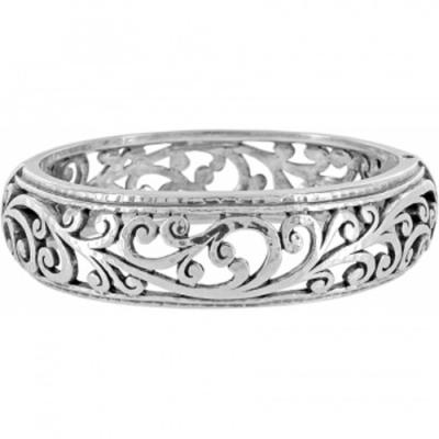 China Custom Hollow Wide Bangle High Fashion Jewelry of 925 Sterling Silver for sale