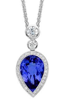 China Meaningful Blue Crystal Necklace for sale