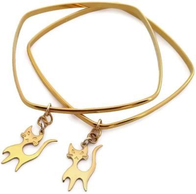 China Cute Animal Themed Jewelry 925 Solid Silver Gold Fox Shaped Bracelet for sale