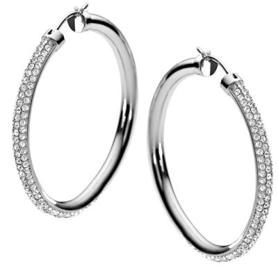 China 925 Sterling Silver  Micro Pave Jewelry Micro Pave Hoop Earrings for sale