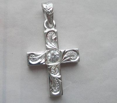 China Interchangeable Men Religous Cross Hawaiian Jewelry Pendants of 925 Silver for sale