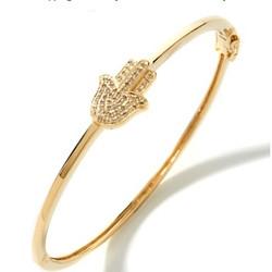 China Custom Gold Hamsa Hand Jewelry 925 sterling silver with diamond for sale