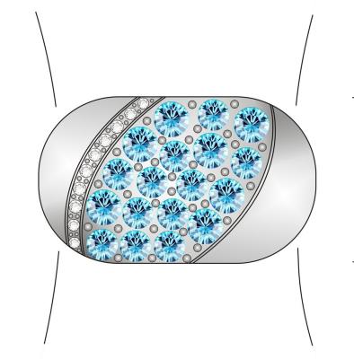 Chine Les bijoux de mode de groupe pavés par Zircon sonnent la base de laiton de vie quotidienne à vendre