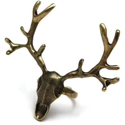 Китай Латунным античным несенный взглядом Antler северного оленя способа золота звенит изготовленный на заказ логос продается