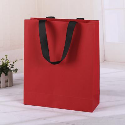 China Creatrust Wholesale Recyclable Gift Handle A Paper Bag Matte Logo Packaging Custom Heat Seal for sale