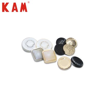 China KAM Eco - Friendly Metal Designer Custom Square Buttons For Clothes for sale