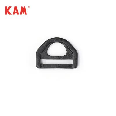 China Wholesale Reflective Black D-Clip Shape Plastic Dog Collar Buckle For Pet Harness Vest for sale