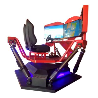 China Mall Boss 3 Game Metal Red Screens Racing Simulator Seat / Game Seat Racing Simulator f1 Driving Car Simulator for sale