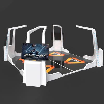 China 9D Vr Simulator With Multiplayer Vr Backpack Virtual Reality Amusement Battle Vr Shooting Game Machine L317*W240*H260cm for sale