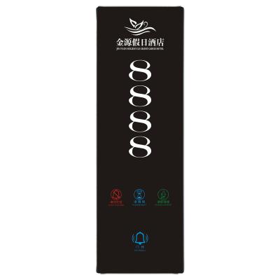 China Door Room Number Sign Contact Doorbell Switch Door Plate Hotel Door Plate Switch and Digital Door Plate Zinc Alloy Electronic Led Display for sale