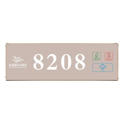 China Zinc Alloy Smart Door Plate Touch Screen Hotel Electronic Number Signs Door for sale