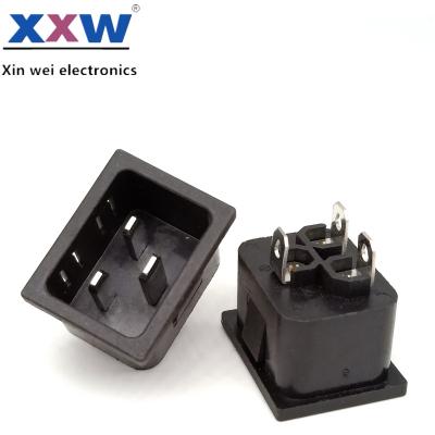 China AC-06 Easy Installation AC Power Socket Panel Holder Chassis 10a 250v Fuse 110v AC Outlet for sale