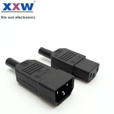 China Commercial Power Cable Connectors Male And Female C13 C14 Wire Battery Electrical Terminal Power Connector for sale