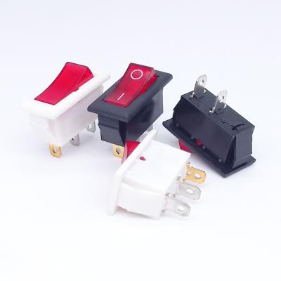 China Nylon/PA66/PC KCD3-202 boat 6a rocker switch cqc waterproof luminous rocker switch for sale