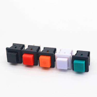 China 2 Pin Plastic Short Square High Button Main Switch, Snap Style Momentary/Latching Button Switch for sale