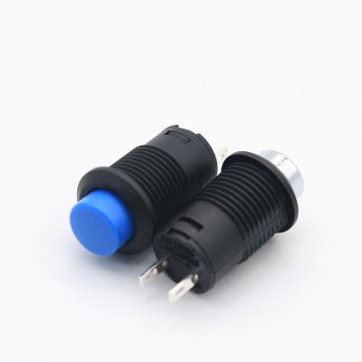 China Plastic Lockless Mini Round Reset Contact Mounting Hole 12mm Switch Button ON Button Switch for sale