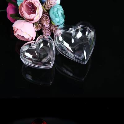 China Acrylic ready for ship hot sale heart shape clear plastic transparent bauble valentine's day gift ideas 2023 for sale