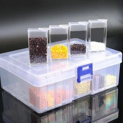 China New 12 Clear Plastic Box Classic/Postmodern Diamond Painting Accessories Jewelry Box Storage Box Bottle+Sticker Places Nail Tools for sale