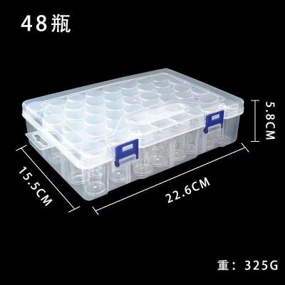 China New Classic/Postmodern 48 Bottle Storage Box Around Bottle+Sticker Sets Nail Diamond Painting Accessories Jewelry Box Tools Plastic Transparent Box for sale