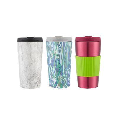 China PORTABLE Insulated Wholesale Powder Coated Stainless Steel Tumbler Coffee Thermos Mug Cup for sale