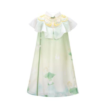 China Chinese traditional polyester dress, cheongsam for little girls in Republic of China, Hewan for sale