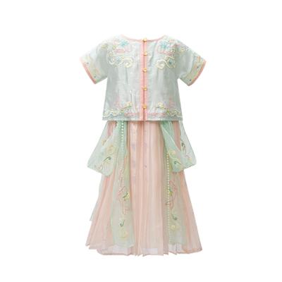 China Fashionable Polyester Chinese Hanfu Girls' Costume Dress Costume Foreign Cloud Whale for sale