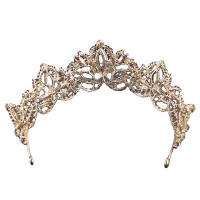 China Fashion Alloy High Quality Wedding Hair Accessories Bling Bridal Handmade Tiaras And Wedding Crown Bride Crown for sale