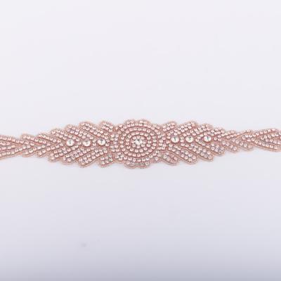 China ACRYL Rhinestone Crystal Belt Applique For Wedding Sash Dress for sale