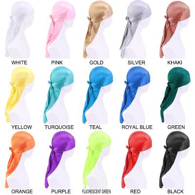 China Wholesale Custom Character Wave Hat HIP HOP Durag Silk Satin For Men Women Bandana Satin Du-rags High Quality Logo Design Headwear for sale